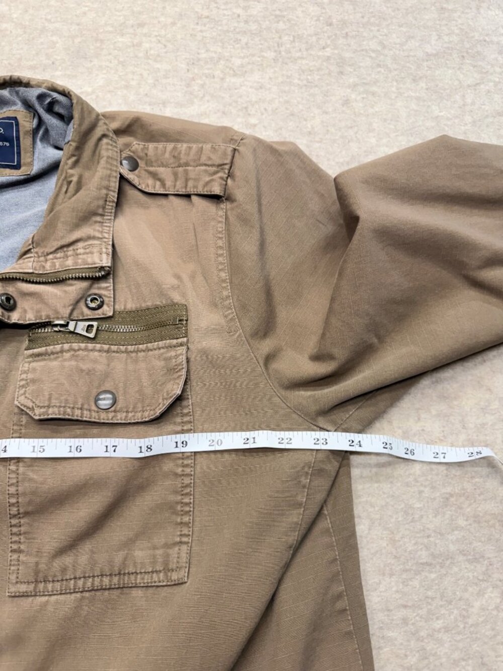G.H. BASS & Co. Brown Military Style Full Zip Men's Jacket Size XL - Picture 7 of 9
